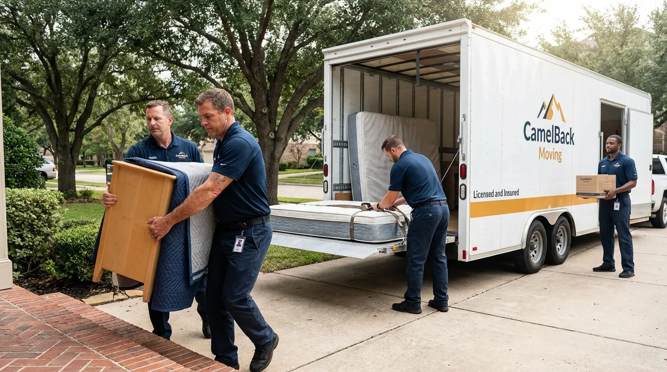 Crew loading residential truck for cross-state move from Sayreville, NJ