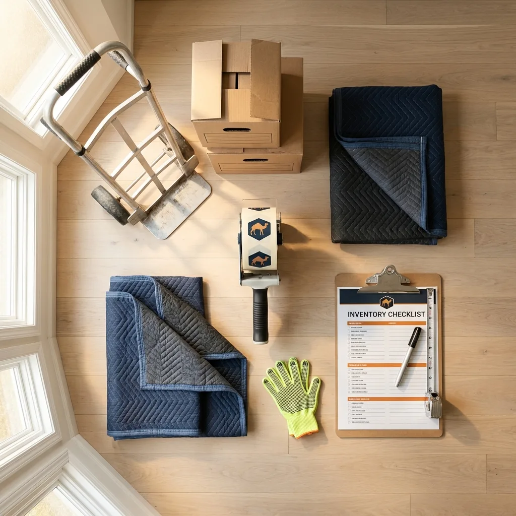 Professional moving supplies and packing materials layout for Sayreville residential relocations