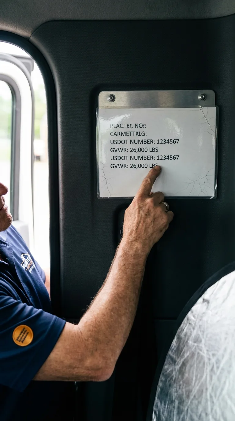 USDOT licensing placard verification in Sayreville